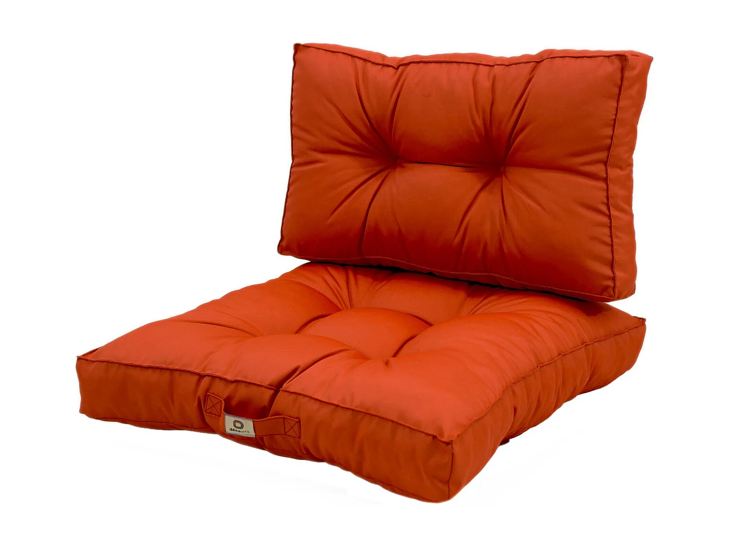 Coussins pour salon de jardin capitonné 50x50cm orange