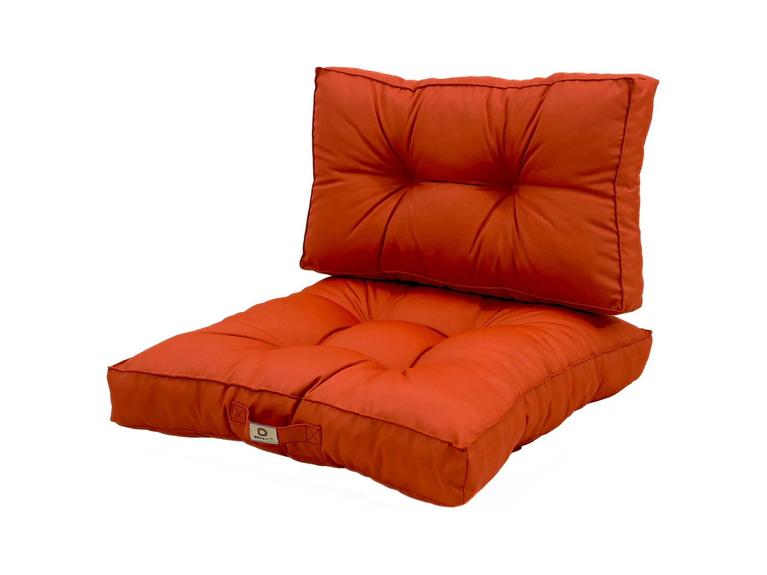 Coussins pour salon de jardin capitonné 50x50cm orange