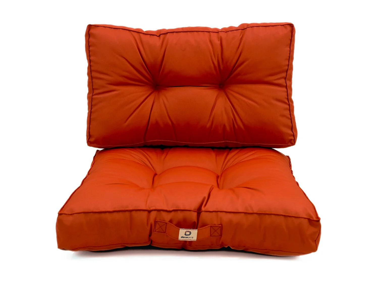 Coussins pour salon de jardin capitonné 50x50cm orange