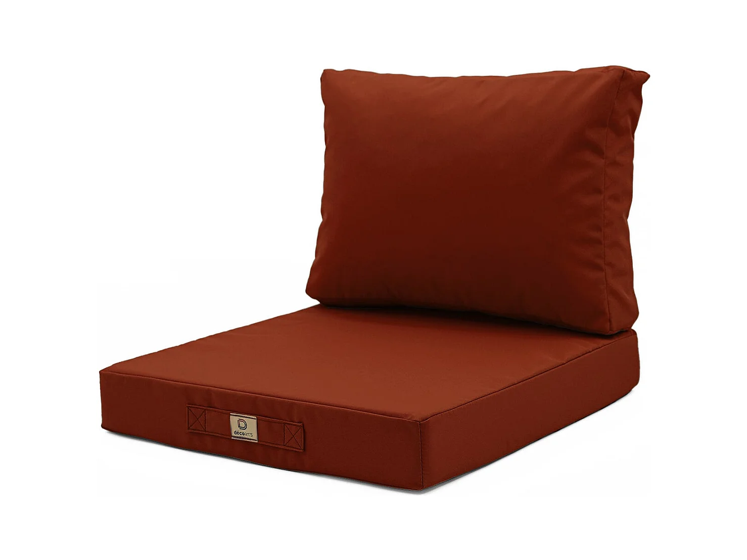 Coussins pour salon de jardin déhoussable 60x60cm Terracotta
