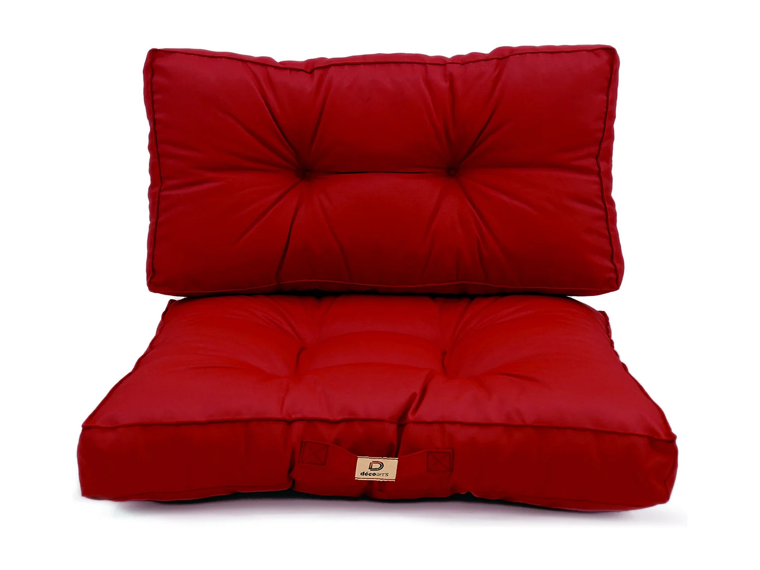 Coussins pour salon de jardin capitonné 60x60cm rouge