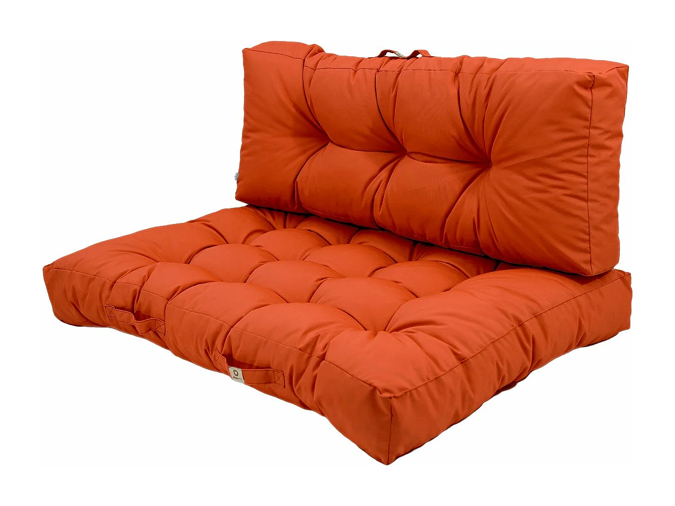 Lot coussins extérieur pour palette orange 120x80 Imperméables Anti-UV DECOARTS