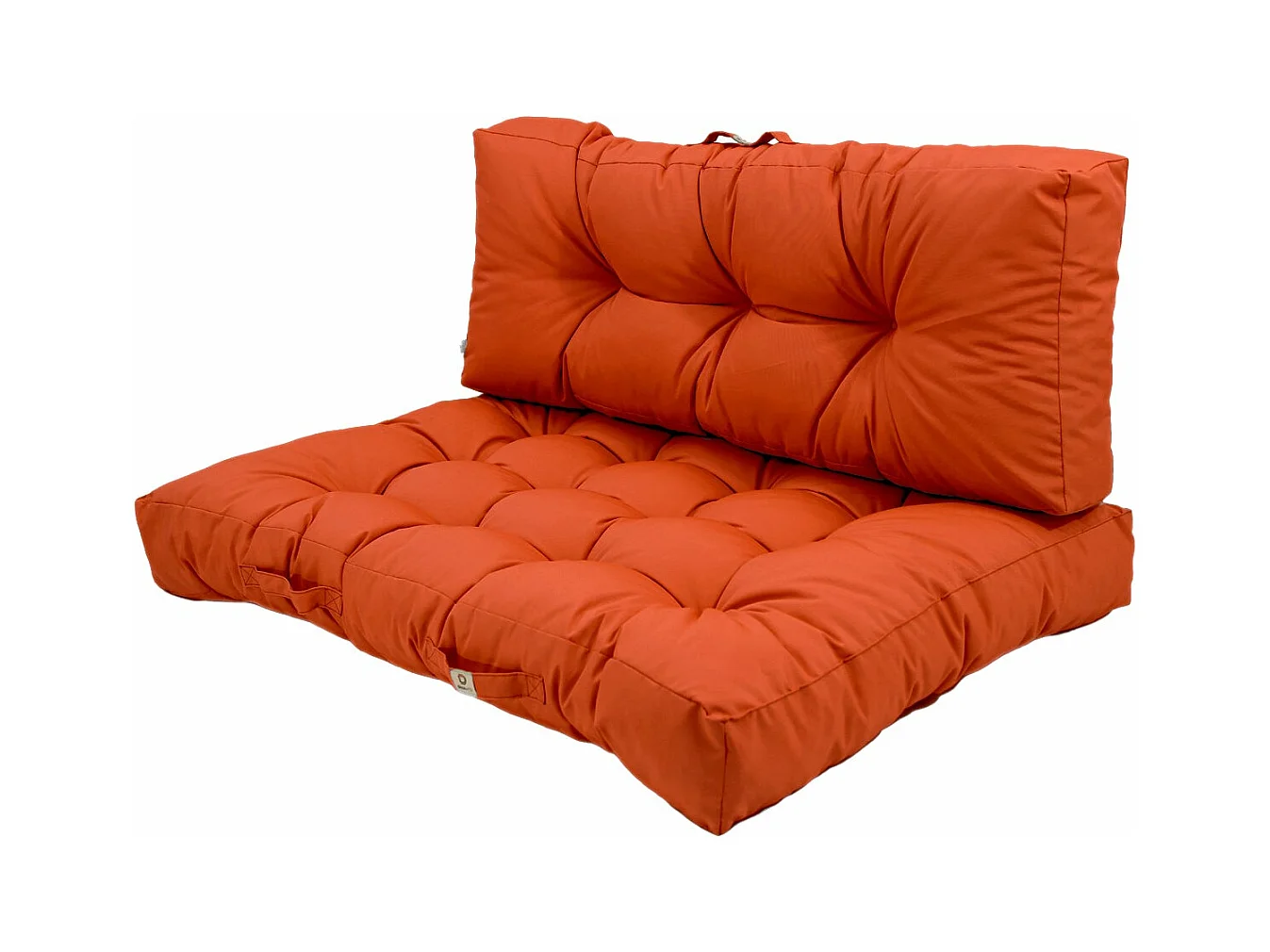 Lot coussins extérieur pour palette orange 120x80 Imperméables Anti-UV DECOARTS