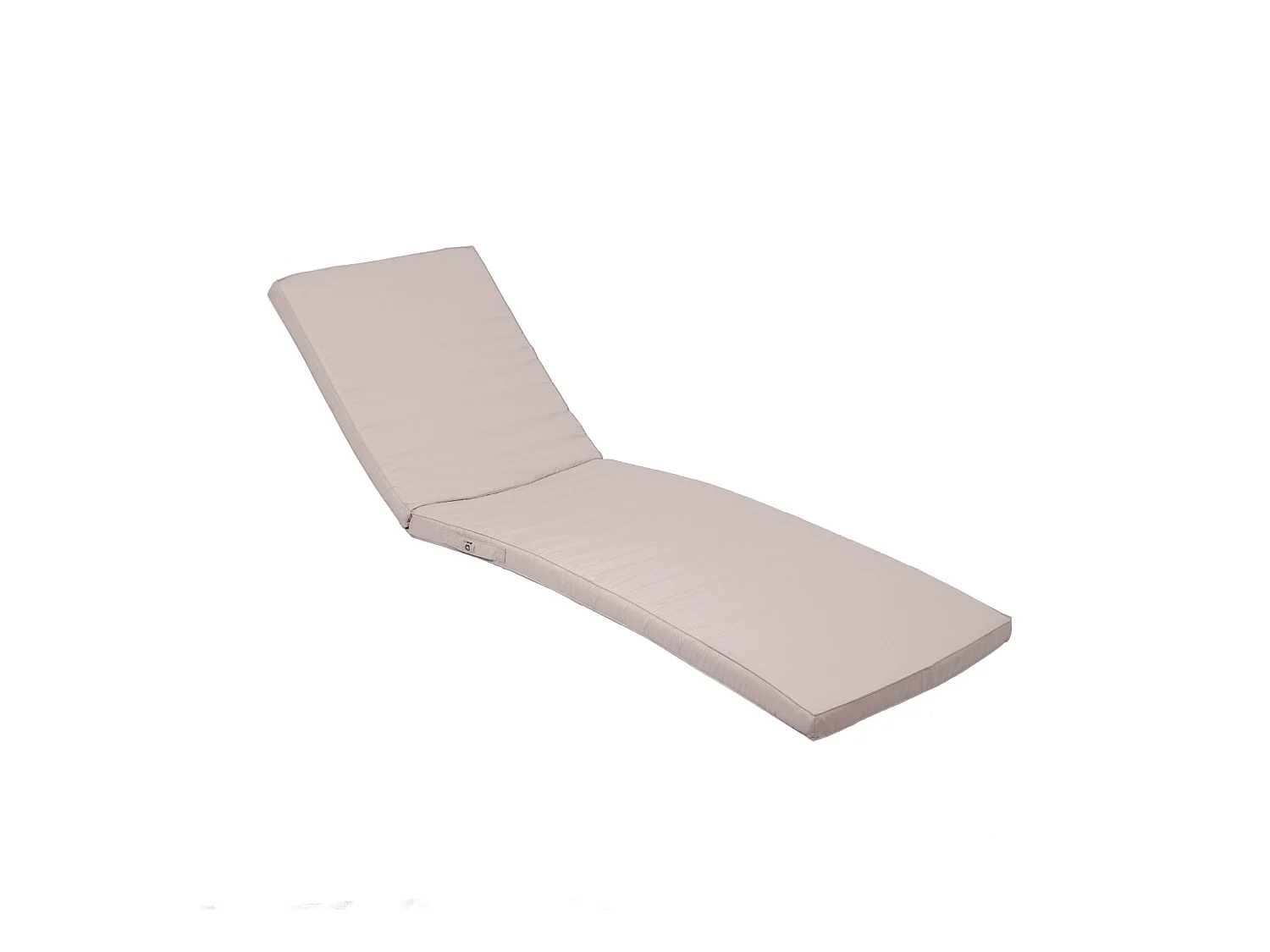 Coussin Bain de Soleil - Matelas pour Transat Déhoussable - 185x60x5cm - Gris Galet