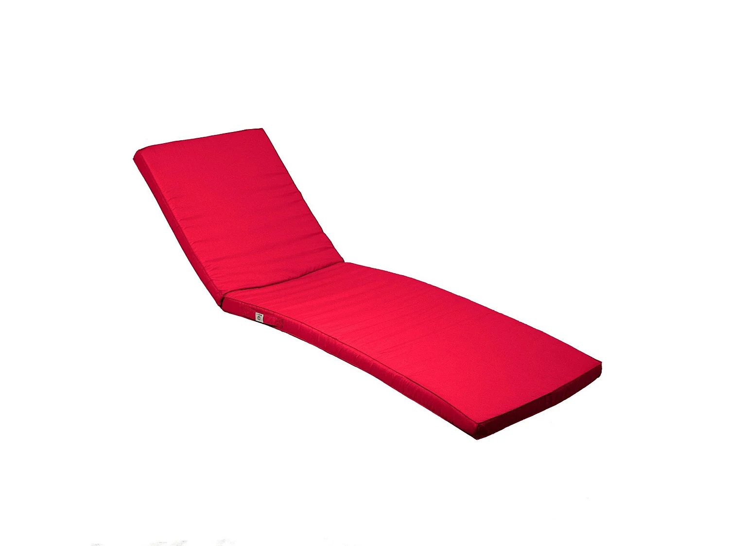 Coussin Bain de Soleil - Matelas pour Transat Déhoussable - 185x60x5cm - Rouge piment
