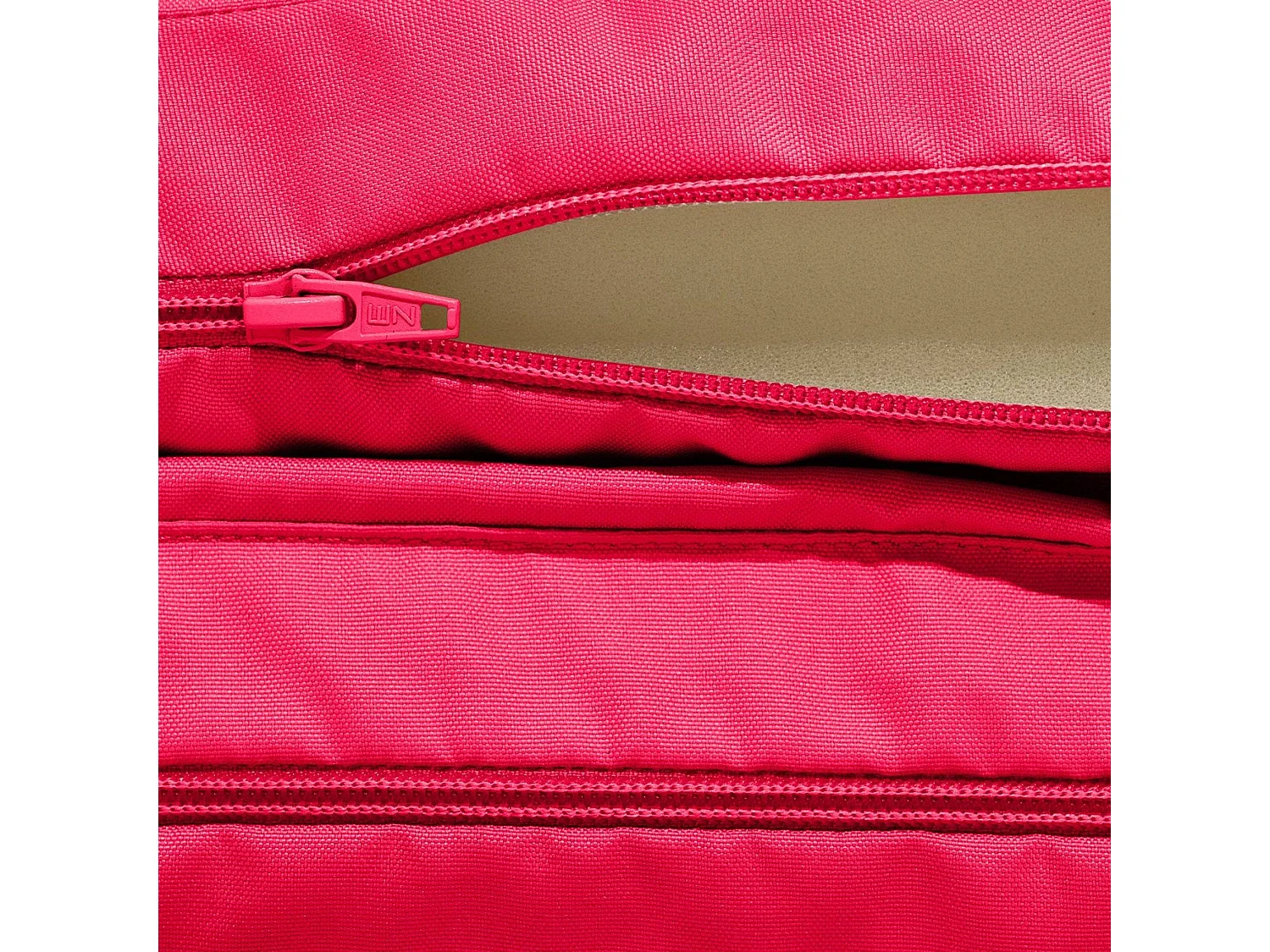 Coussin Bain de Soleil - Matelas pour Transat Déhoussable - 185x60x5cm - Rouge piment