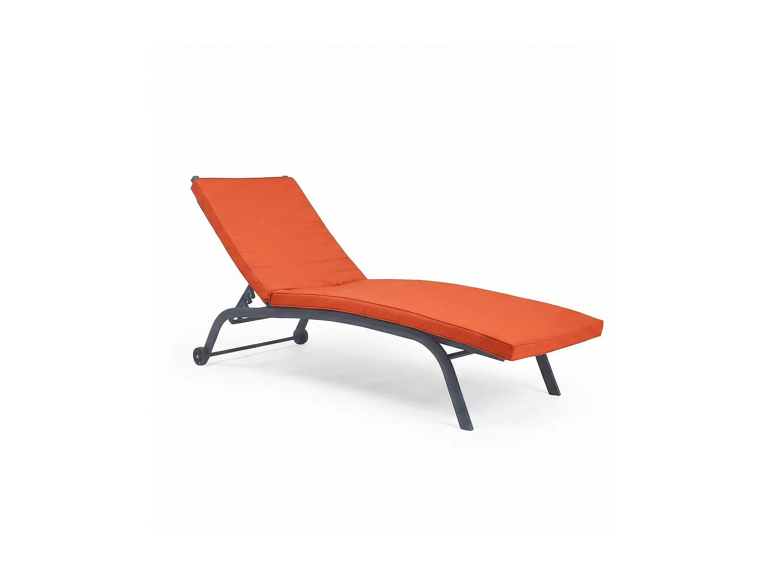 Coussin pour transat déhoussable 185x55x4cm orange