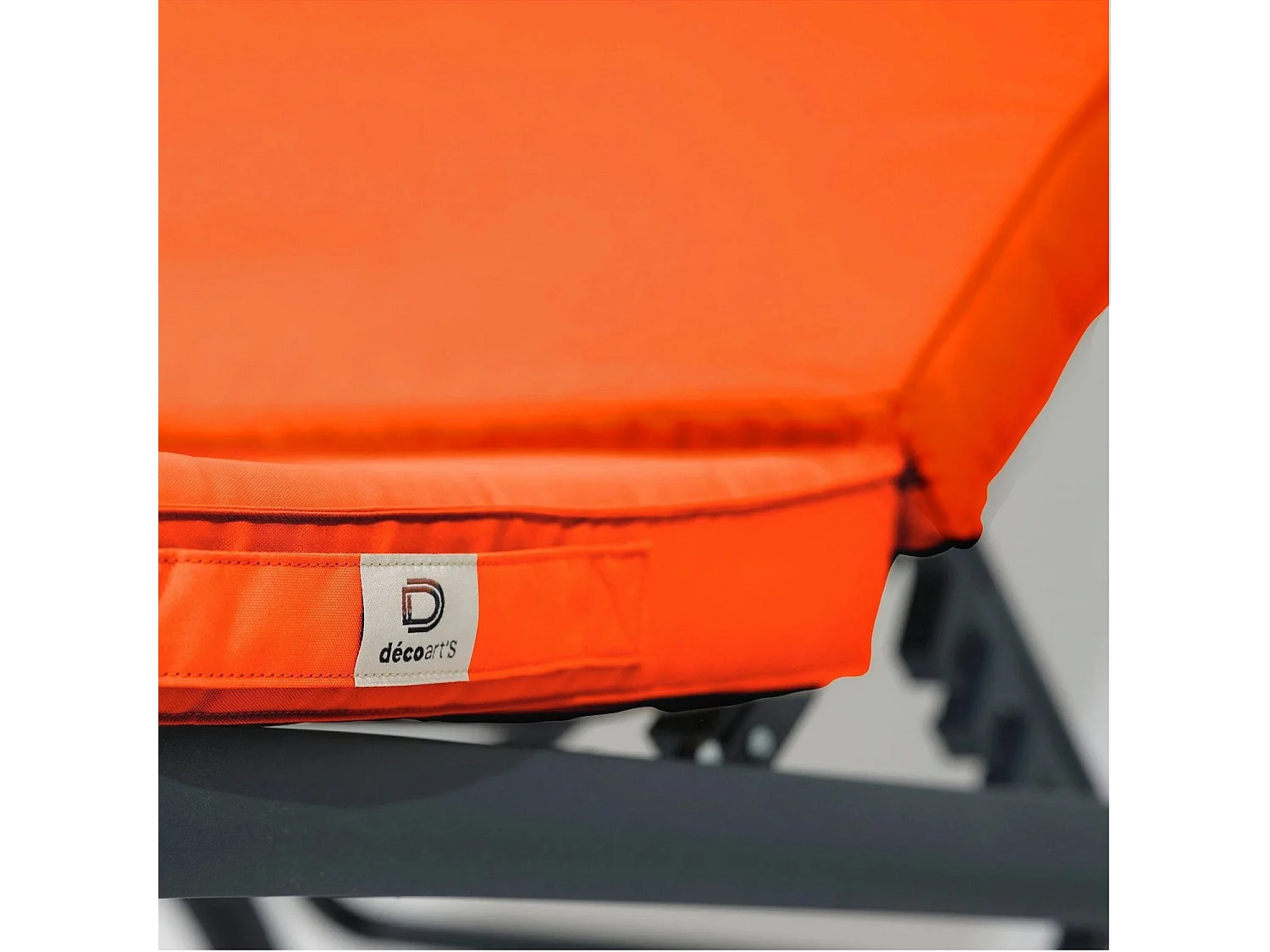 Coussin pour transat déhoussable 185x55x4cm orange