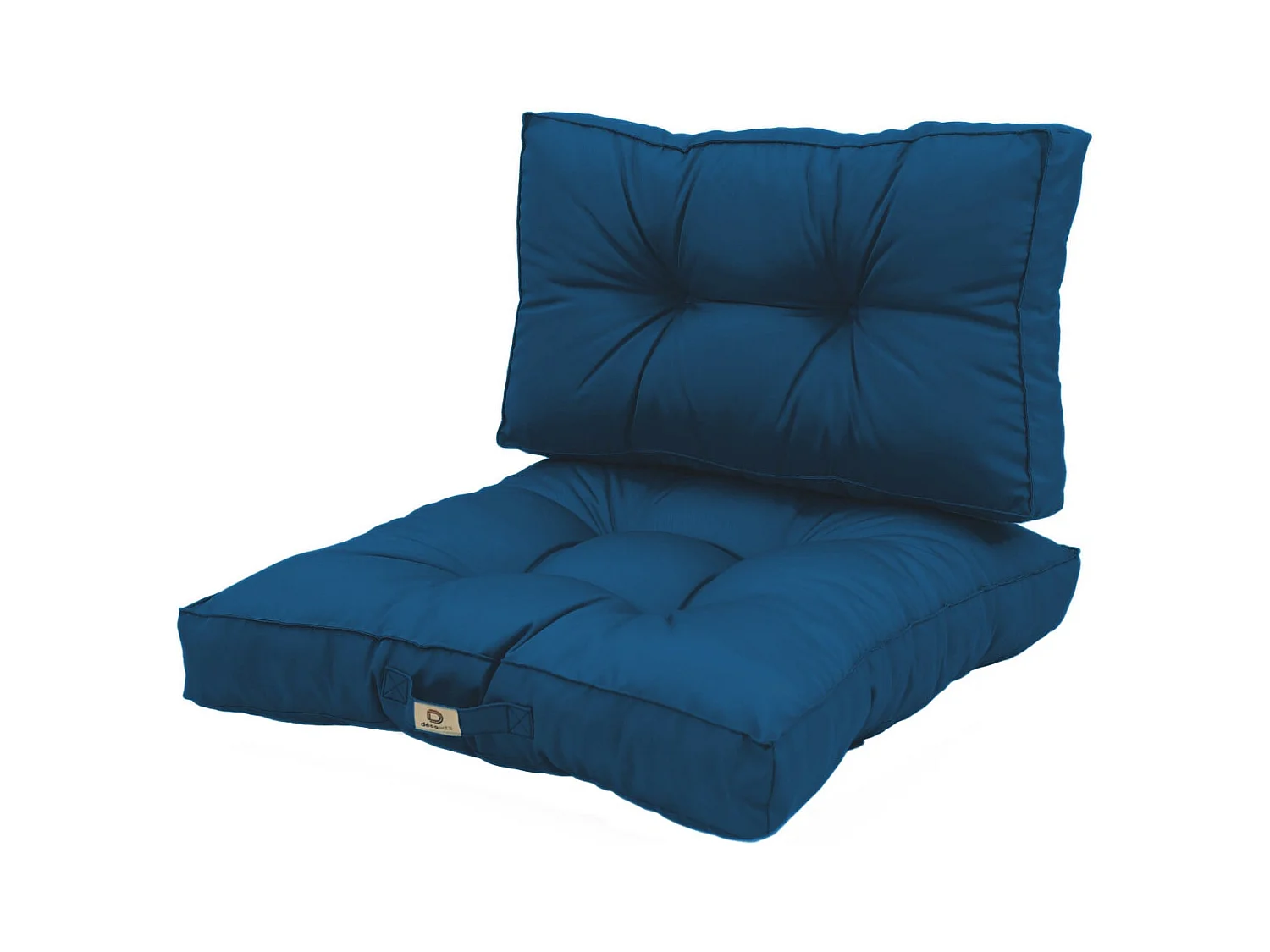 Coussins pour salon de jardin capitonné 50x50cm Bleu petrole