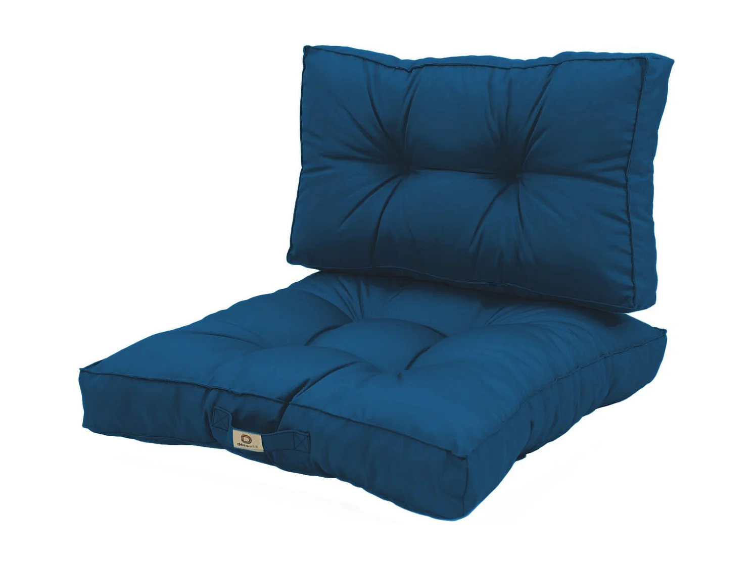 Coussins pour salon de jardin capitonné 50x50cm Bleu petrole