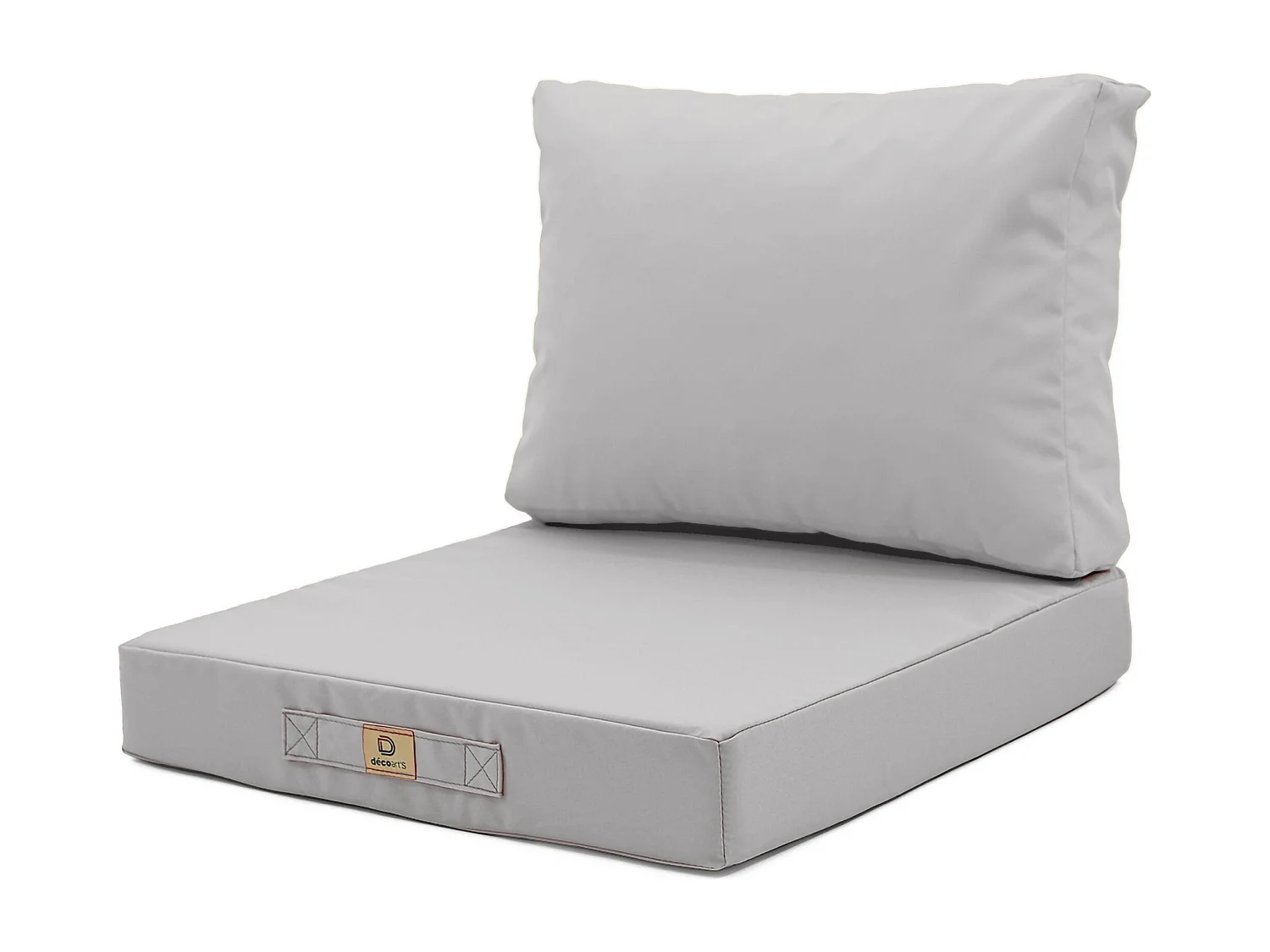 Coussins pour salon de jardin déhoussable 60x60cm Gris galet