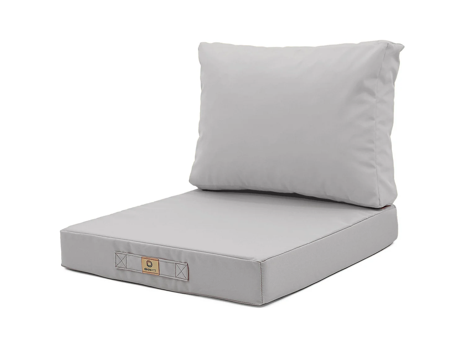 Coussins pour salon de jardin déhoussable 60x60cm Gris galet