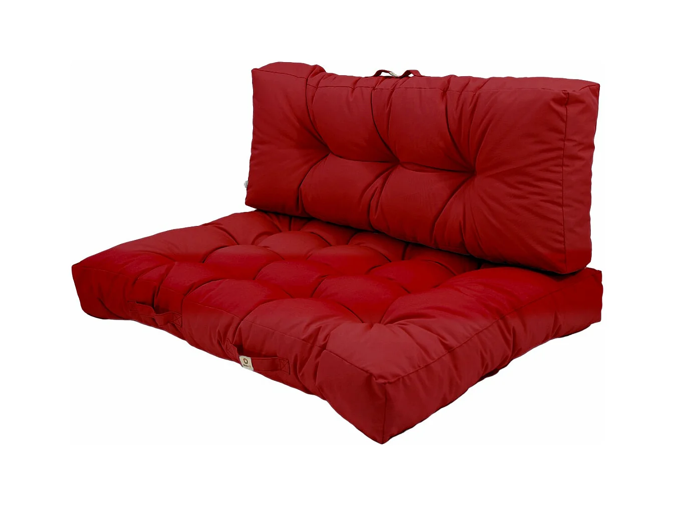 Lot coussins extérieur pour palette rouge piment 120x80 Imperméables Anti-UV DECOARTS