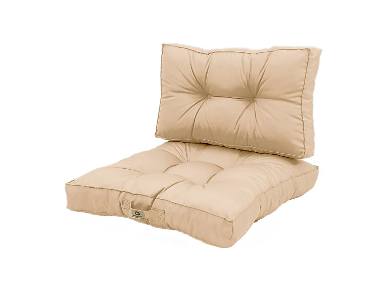Coussins pour salon de jardin capitonné 50x50cm Beige