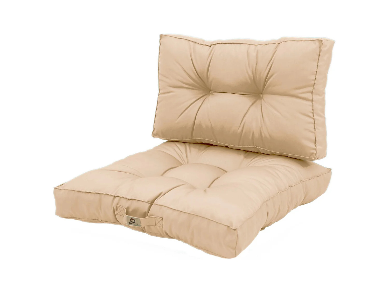 Coussins pour salon de jardin capitonné 50x50cm Beige