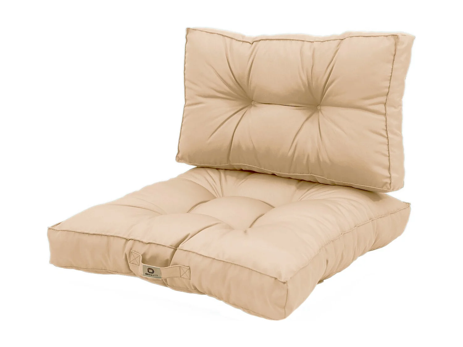 Coussins pour salon de jardin capitonné 50x50cm Beige