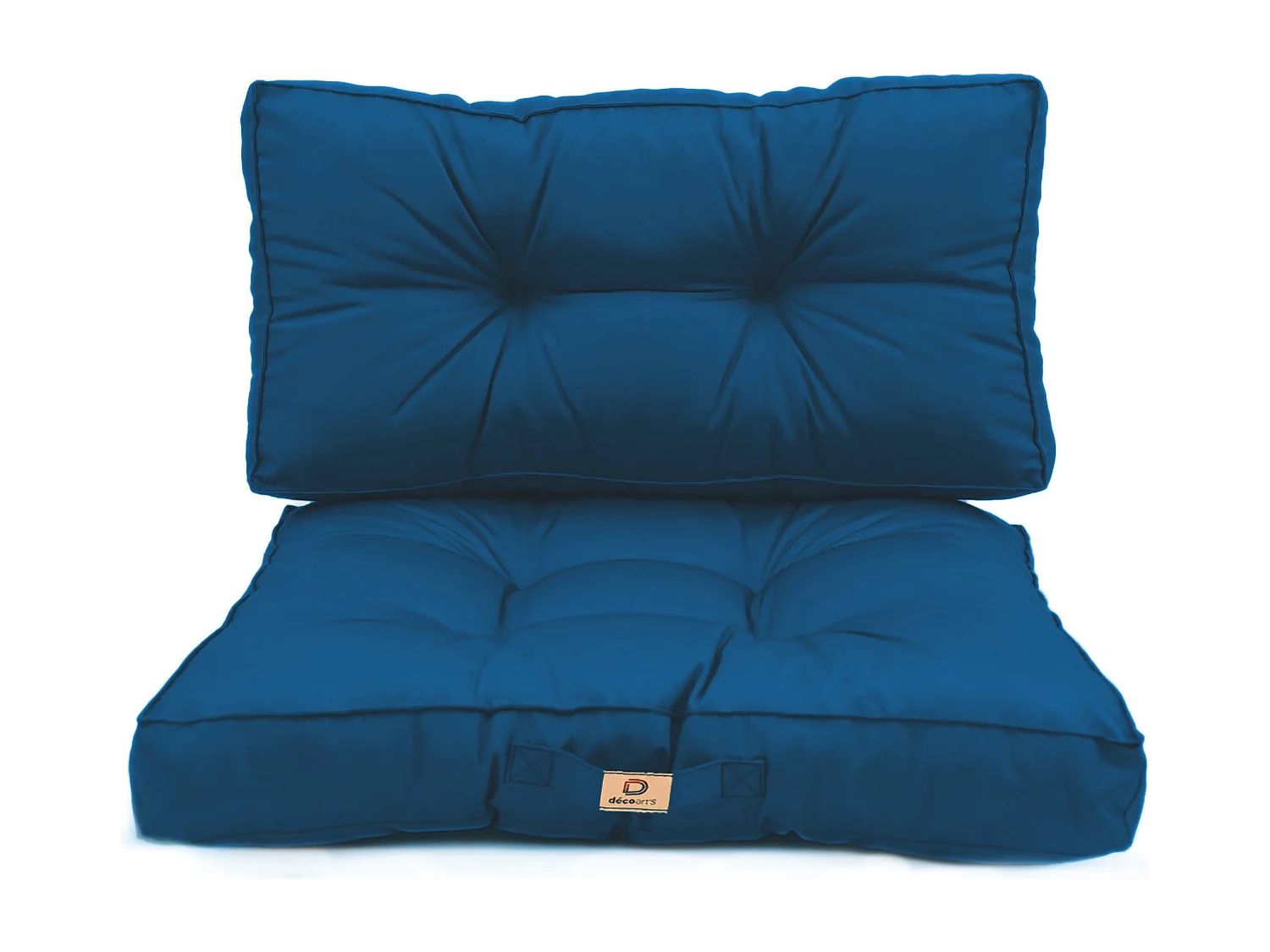 Coussins pour salon de jardin capitonné 60x60cm Bleu pétrole