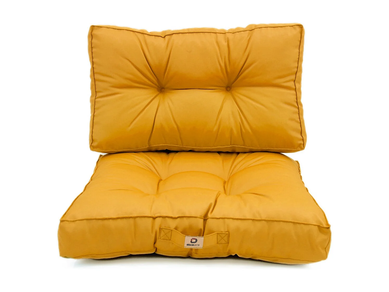 Coussins pour salon de jardin capitonné 50x50cm jaune