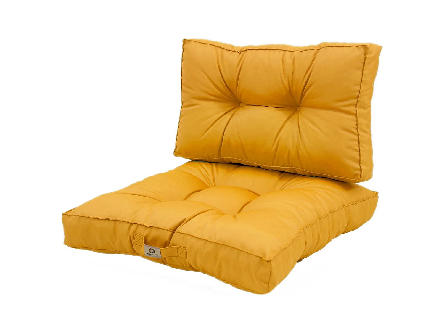 Coussins pour salon de jardin capitonné 50x50cm jaune