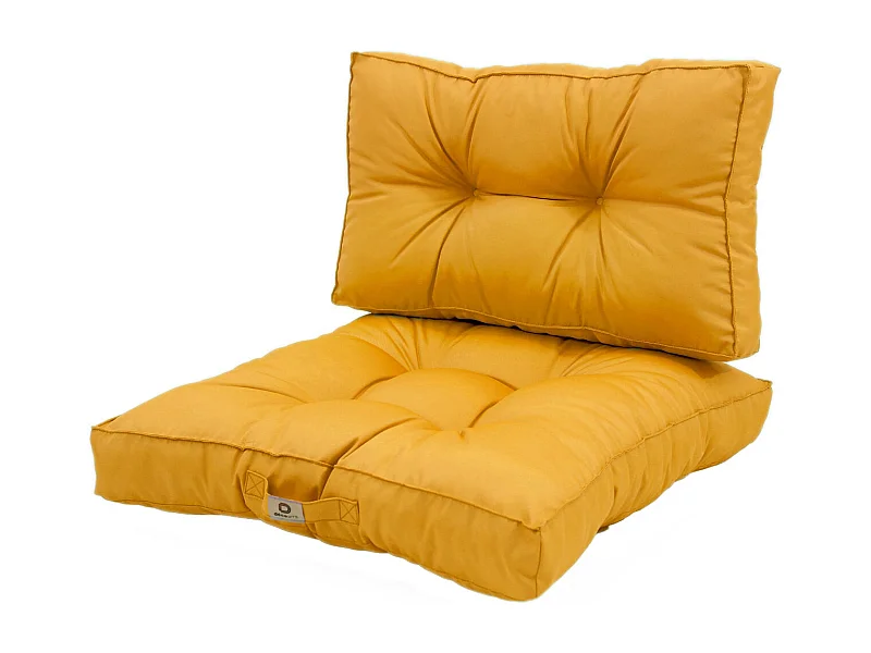 Coussins pour salon de jardin capitonné 50x50cm jaune