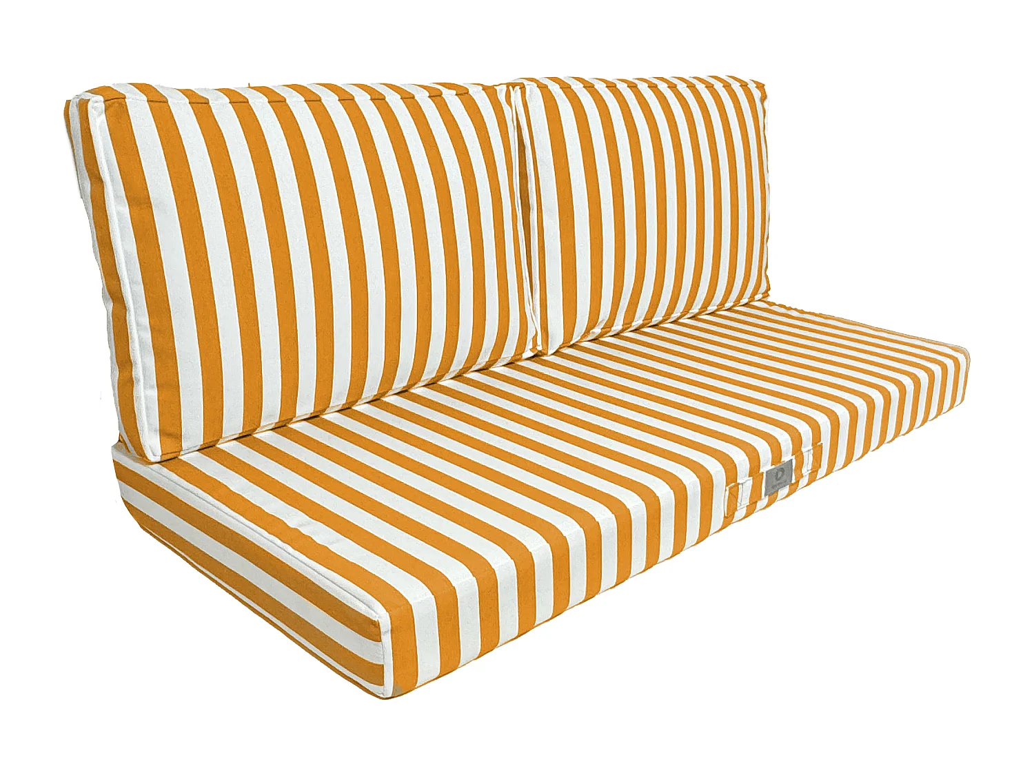 Coussins pour salon de jardin déhoussable 120x60cm - Rayure Jaunes