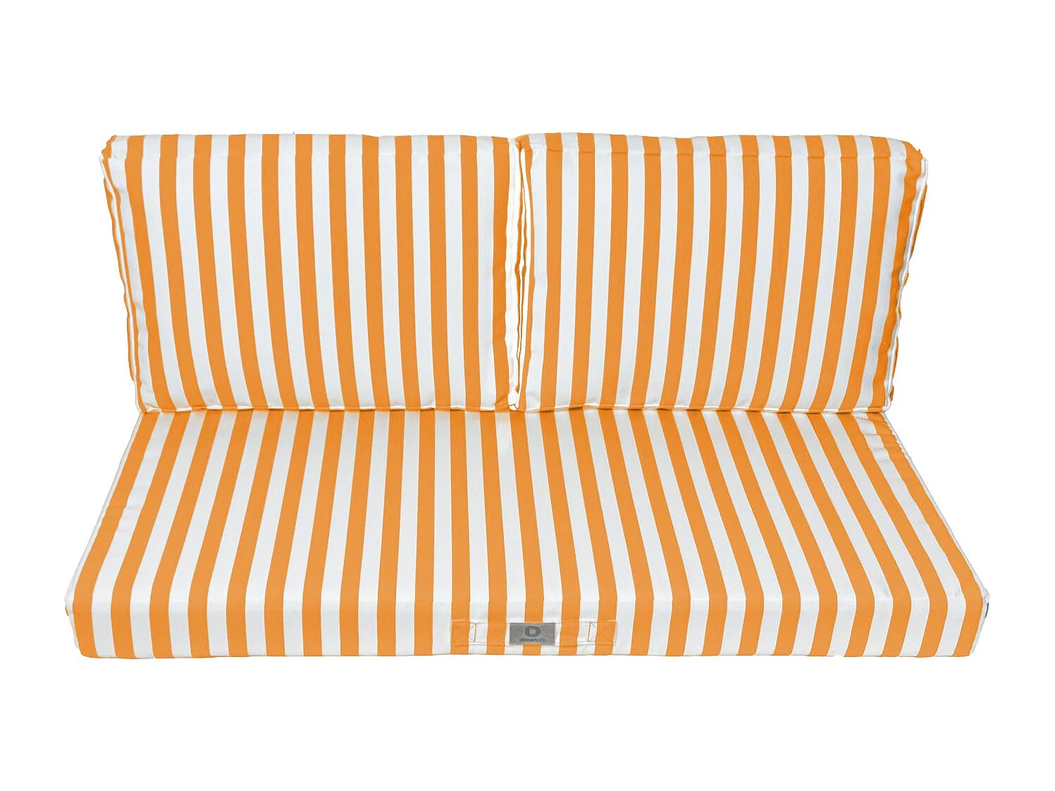 Coussins pour salon de jardin déhoussable 120x60cm - Rayure Jaunes