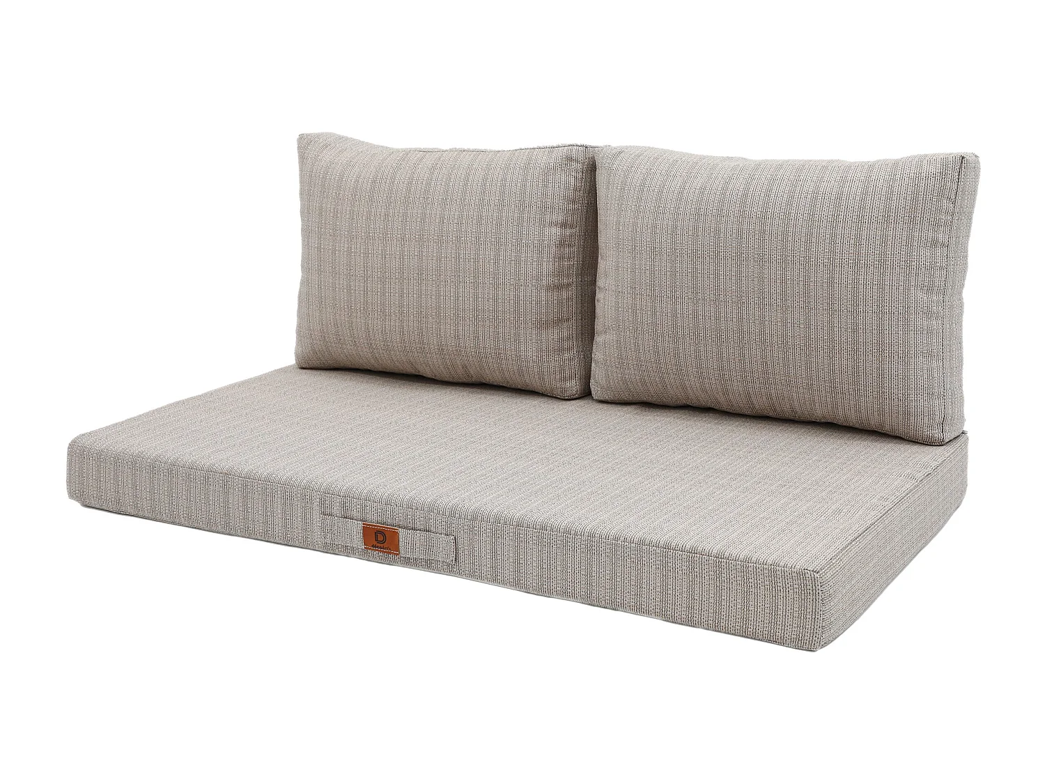 Coussins pour salon de jardin déhoussable 120x60cm Beige chiné noir