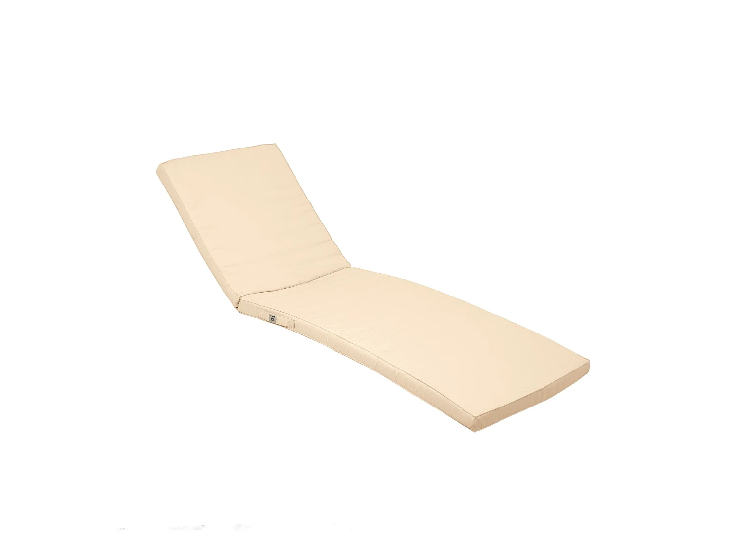 Coussin Bain de Soleil - Matelas pour Transat Dehoussable- 185x60x5cm - Beige