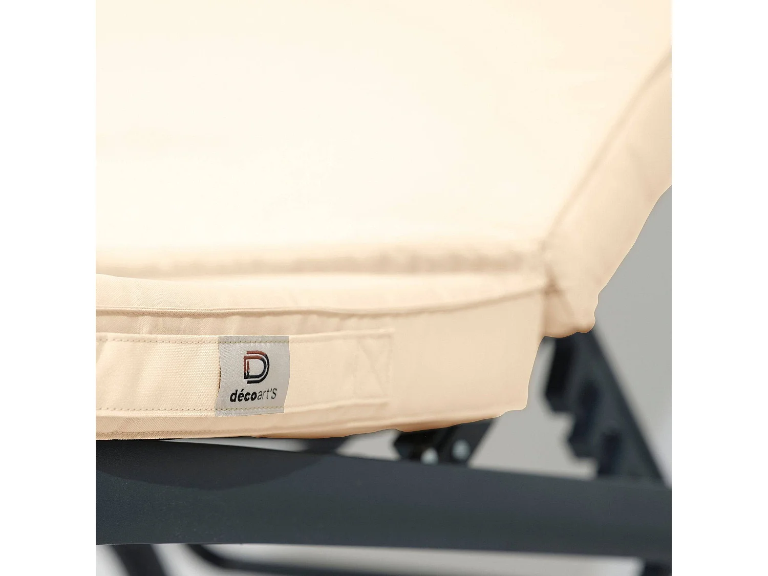 Coussin pour transat déhoussable 185x55x4cm beige