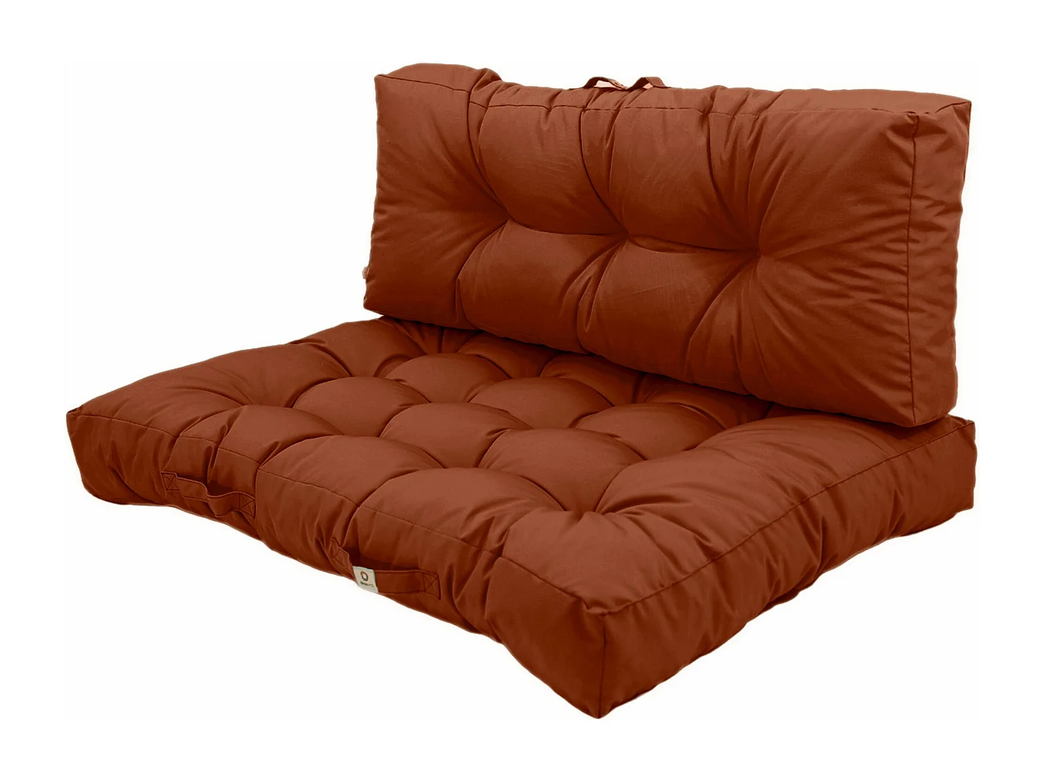 Lot coussins extérieur pour palette terracotta 120x80 Imperméables Anti-UV DECOARTS