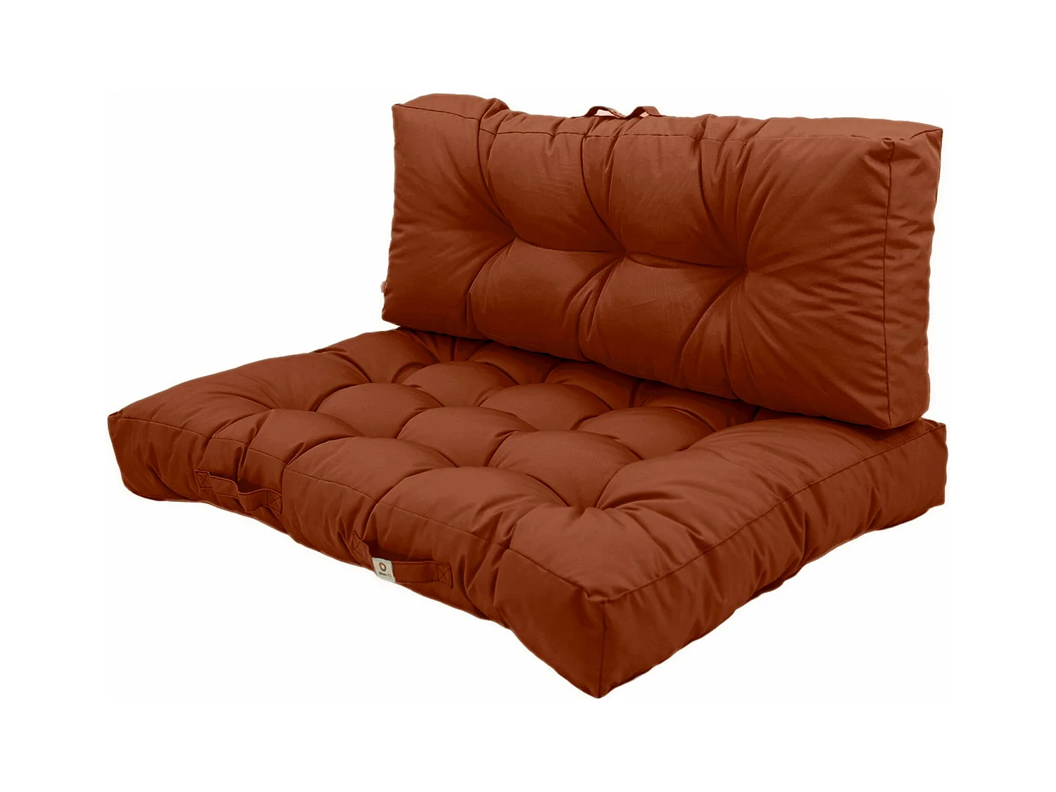 Lot coussins extérieur pour palette terracotta 120x80 Imperméables Anti-UV DECOARTS