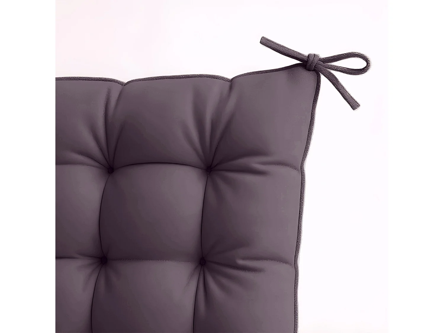 Lot de 4 Galettes de chaise 40 x 40 cm -  Gris carbone