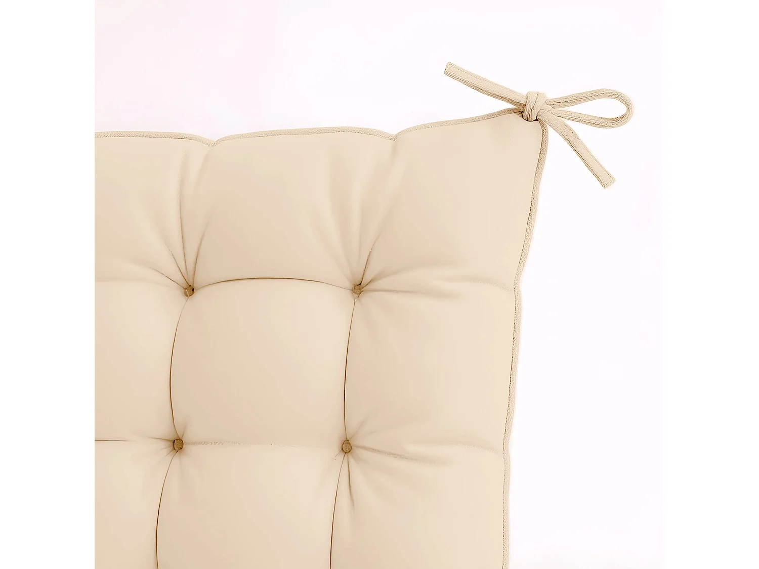 Lot de 4 Galettes de chaise en polyester 40 x 40 cm beige