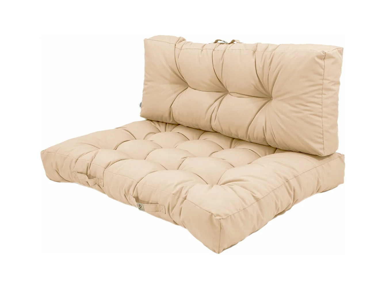 Lot coussins extérieur pour palette beige 120x80 Imperméables Anti-UV DECOARTS