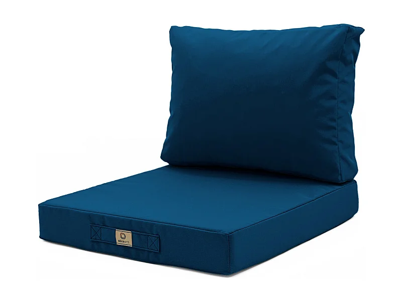 Coussins pour salon de jardin déhoussable 60x60cm Bleu pétrole