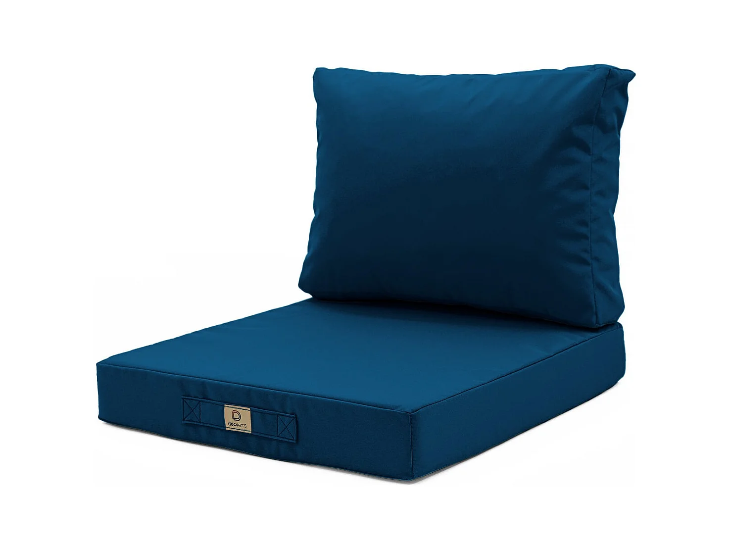 Coussins pour salon de jardin déhoussable 60x60cm Bleu pétrole