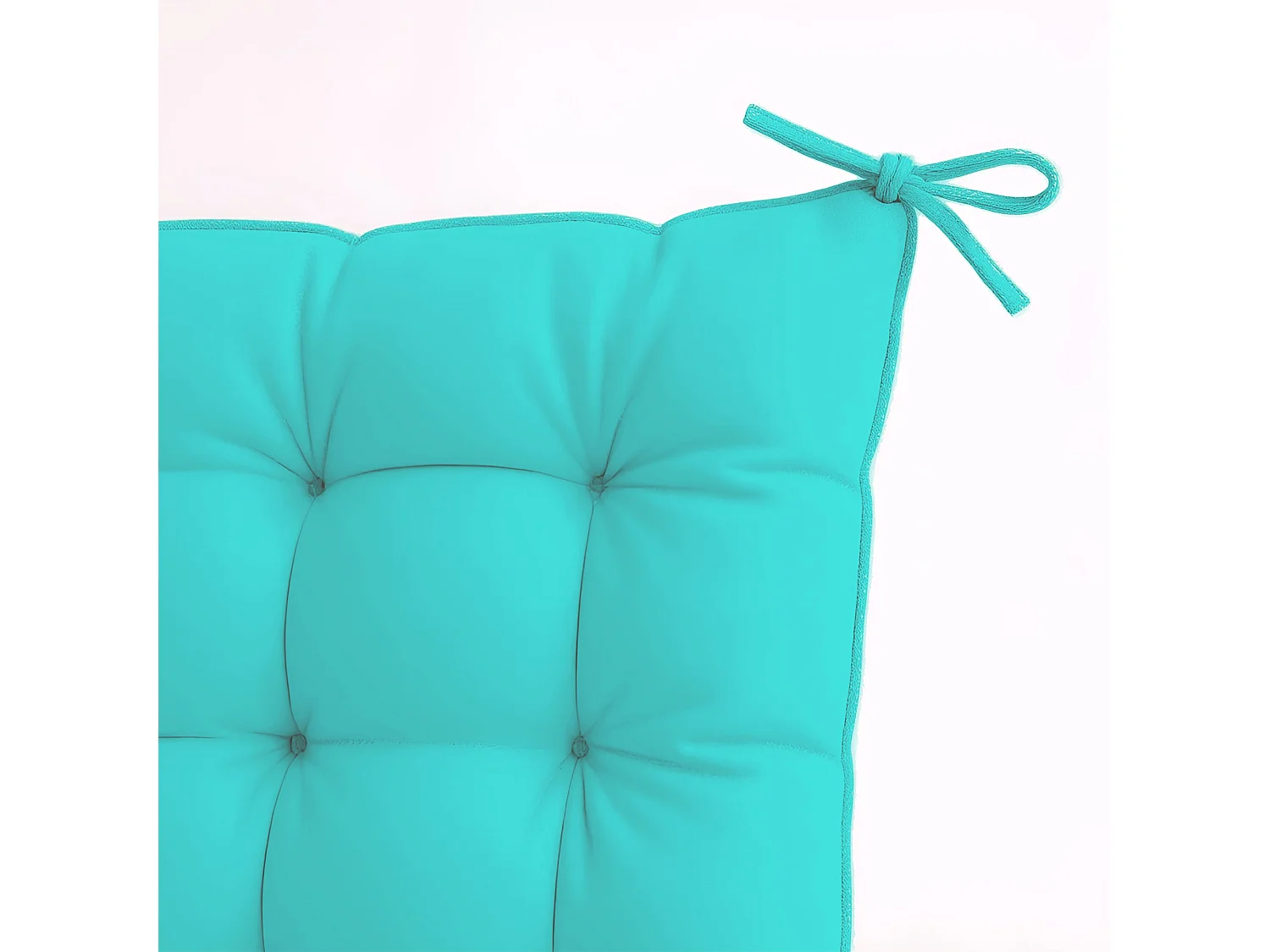 Lot de 4 Galettes de chaise 40 x 40 cm -  Bleu Caraïbes