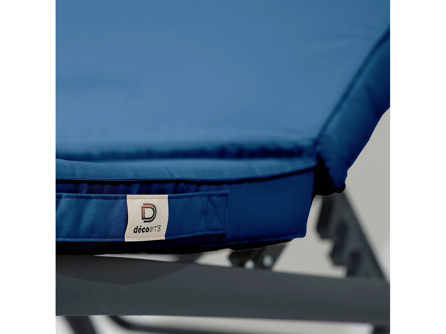 Coussin Bain de Soleil / Matelas pour Transat Dehoussable- 185x60x5cm - Bleu petrole