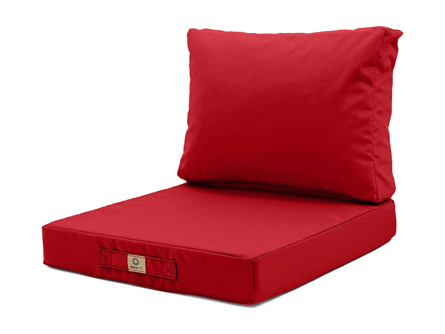 Coussin pour salon de jardin déhoussable 60x60cm Rouge