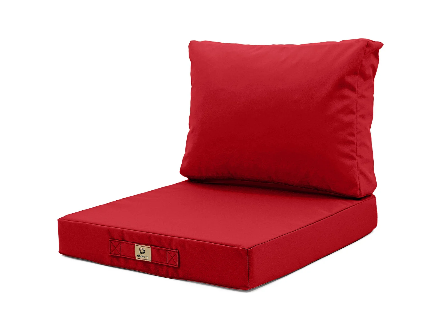 Coussin pour salon de jardin déhoussable 60x60cm Rouge