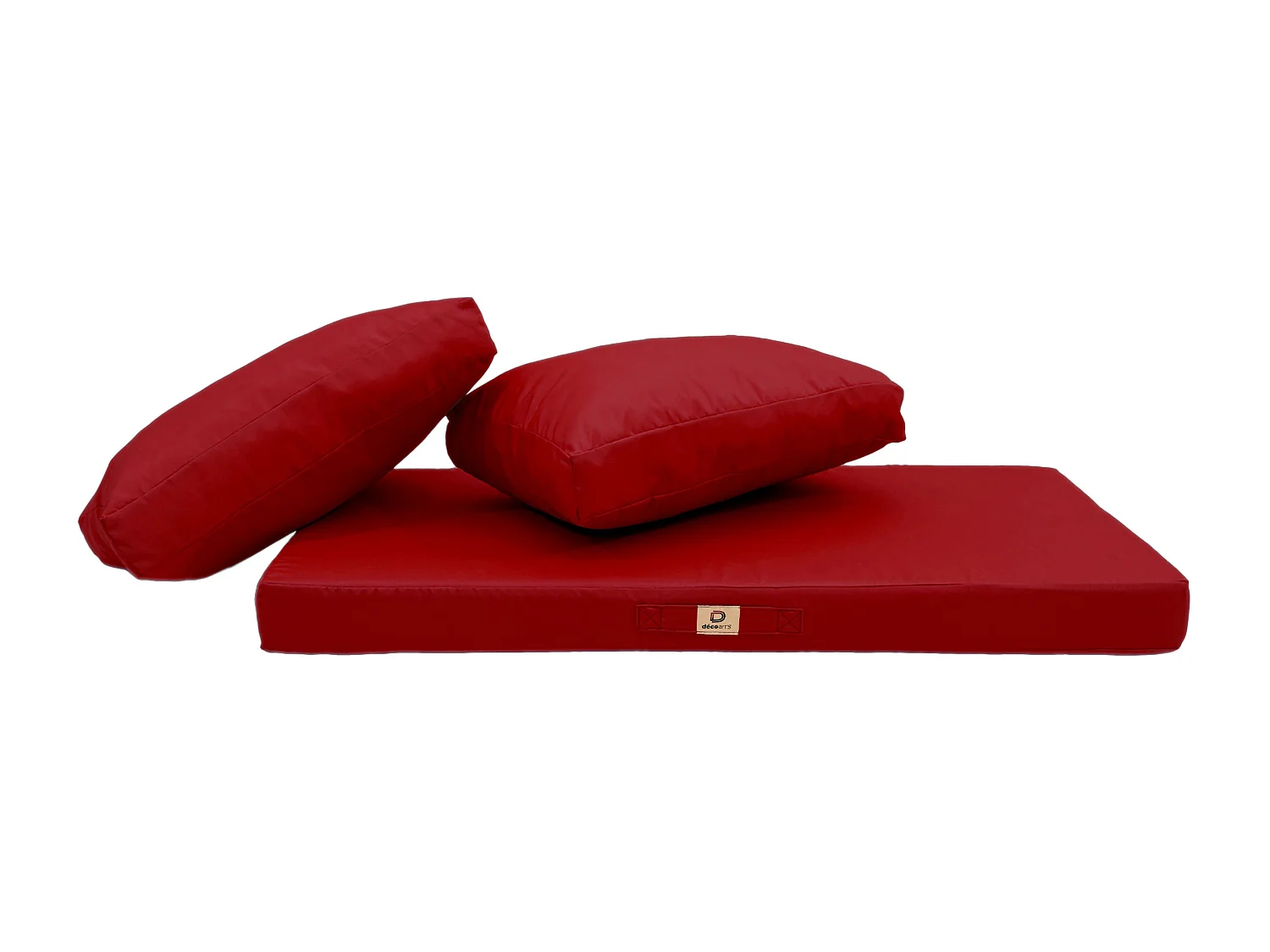 Coussins pour salon de jardin déhoussable 100x50cm Rouge