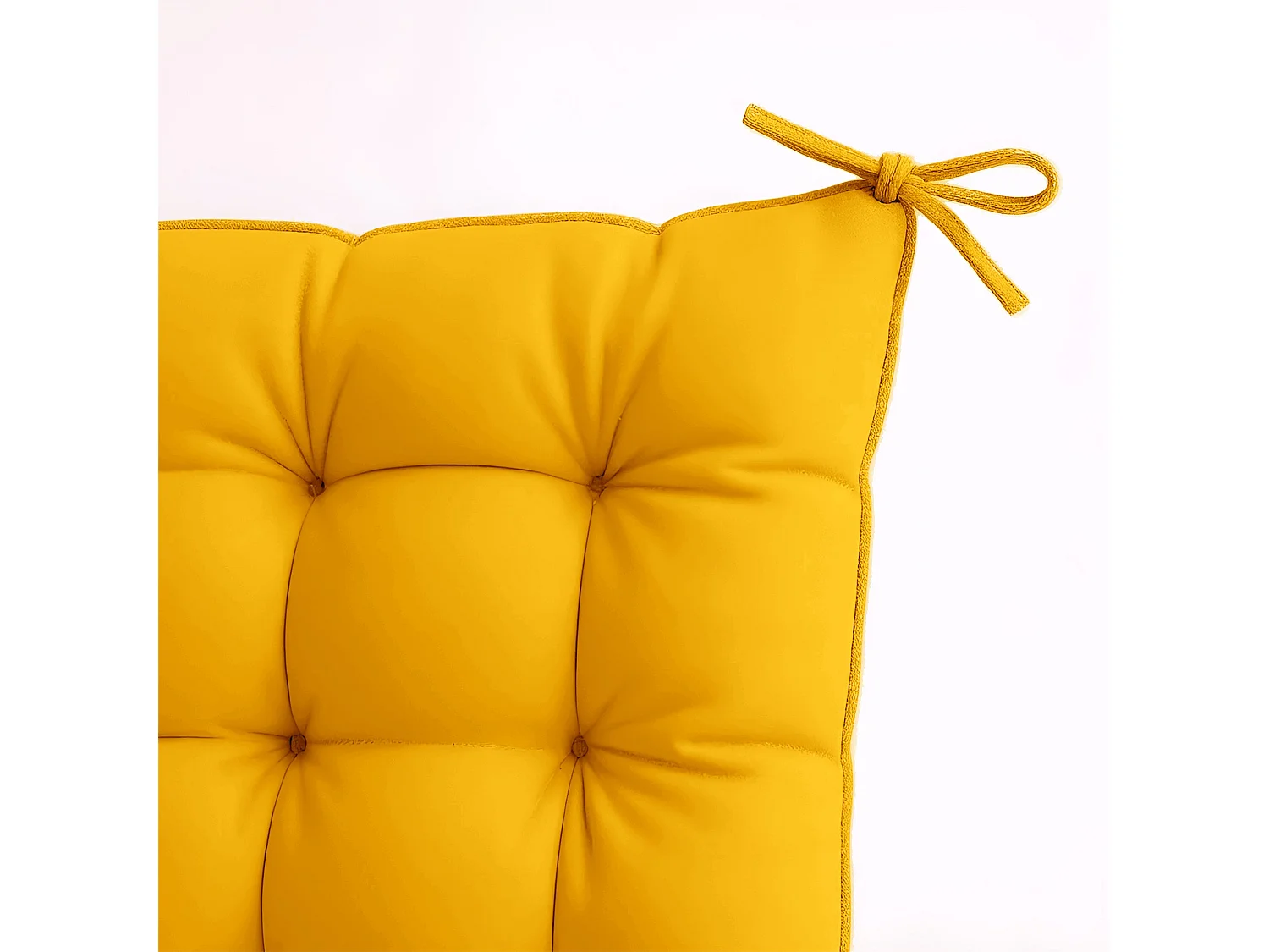 Lot de 4 Galettes de chaise 40 x 40 cm - Jaune miel