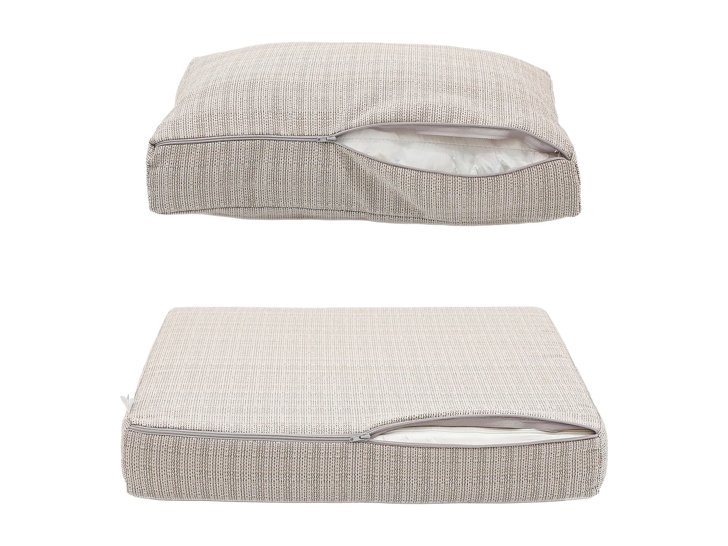 Coussins pour salon de jardin déhoussable 50x50cm - Beige Chiné