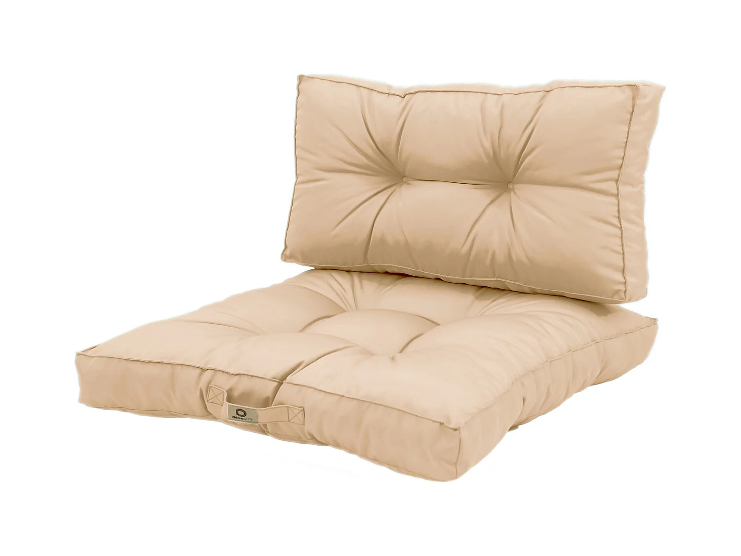 Coussins pour salon de jardin capitonné 60x60cm Beige