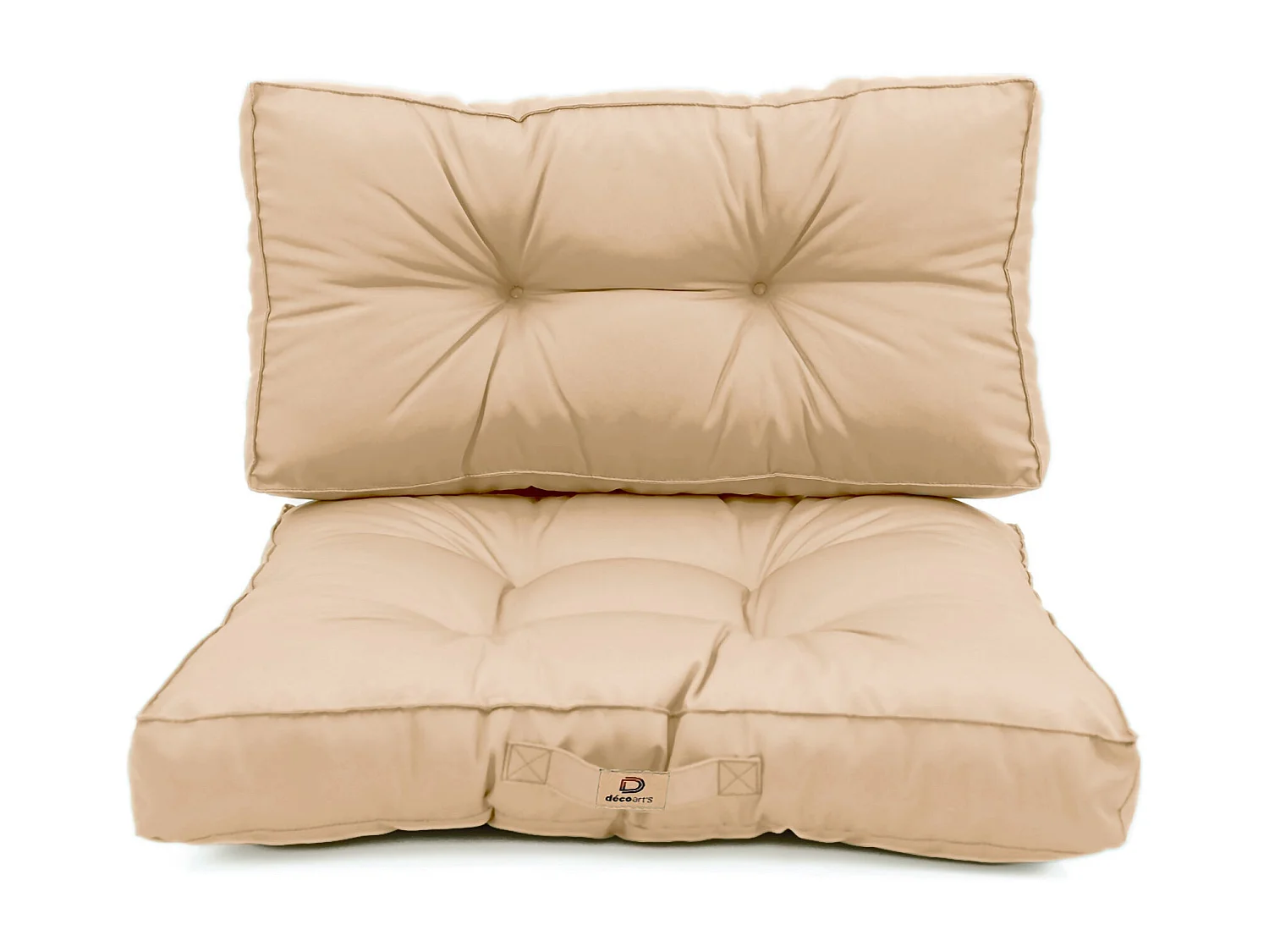 Coussins pour salon de jardin capitonné 60x60cm Beige