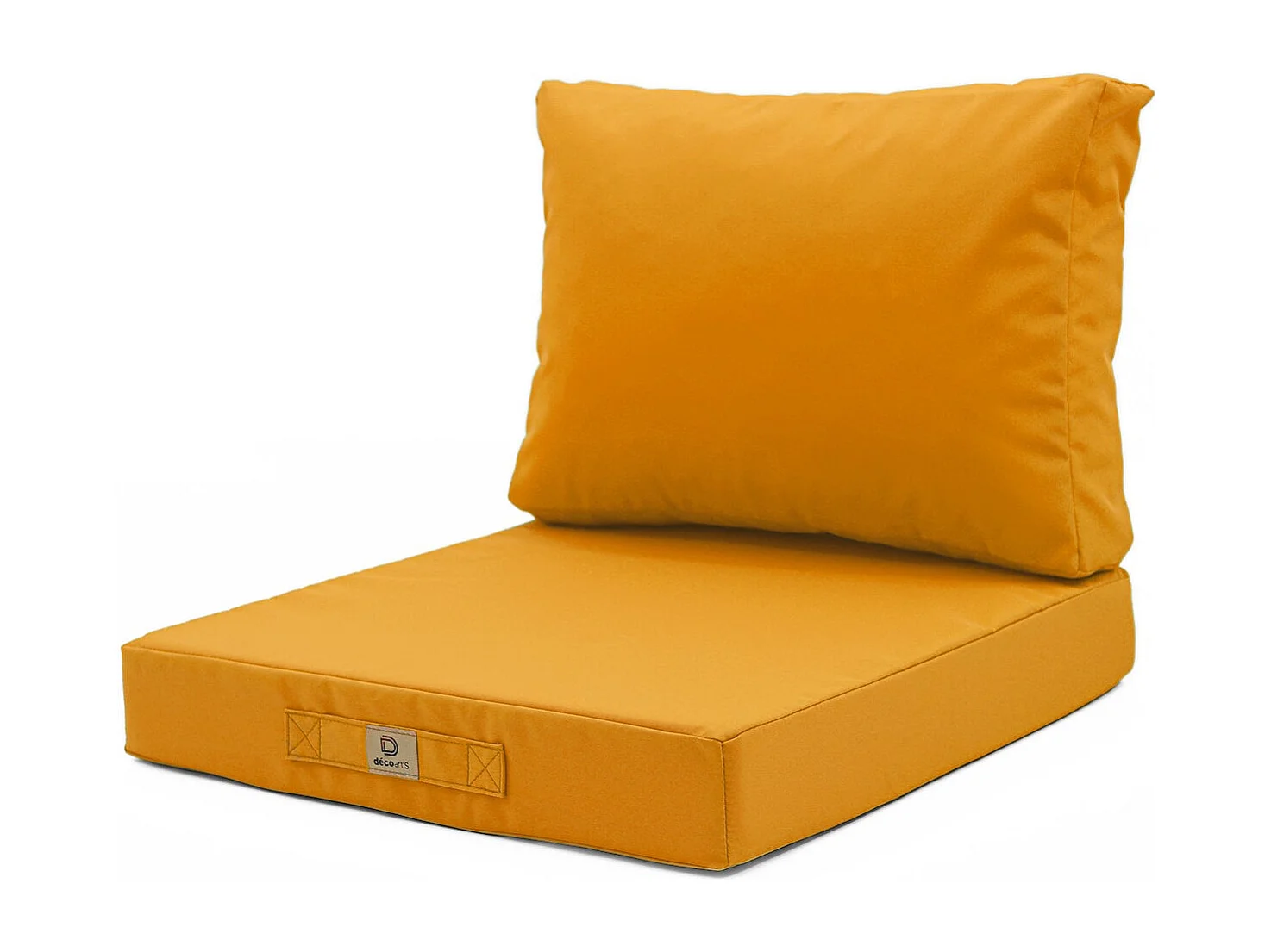 Coussin pour salon de jardin déhoussable 60x60cm Jaune
