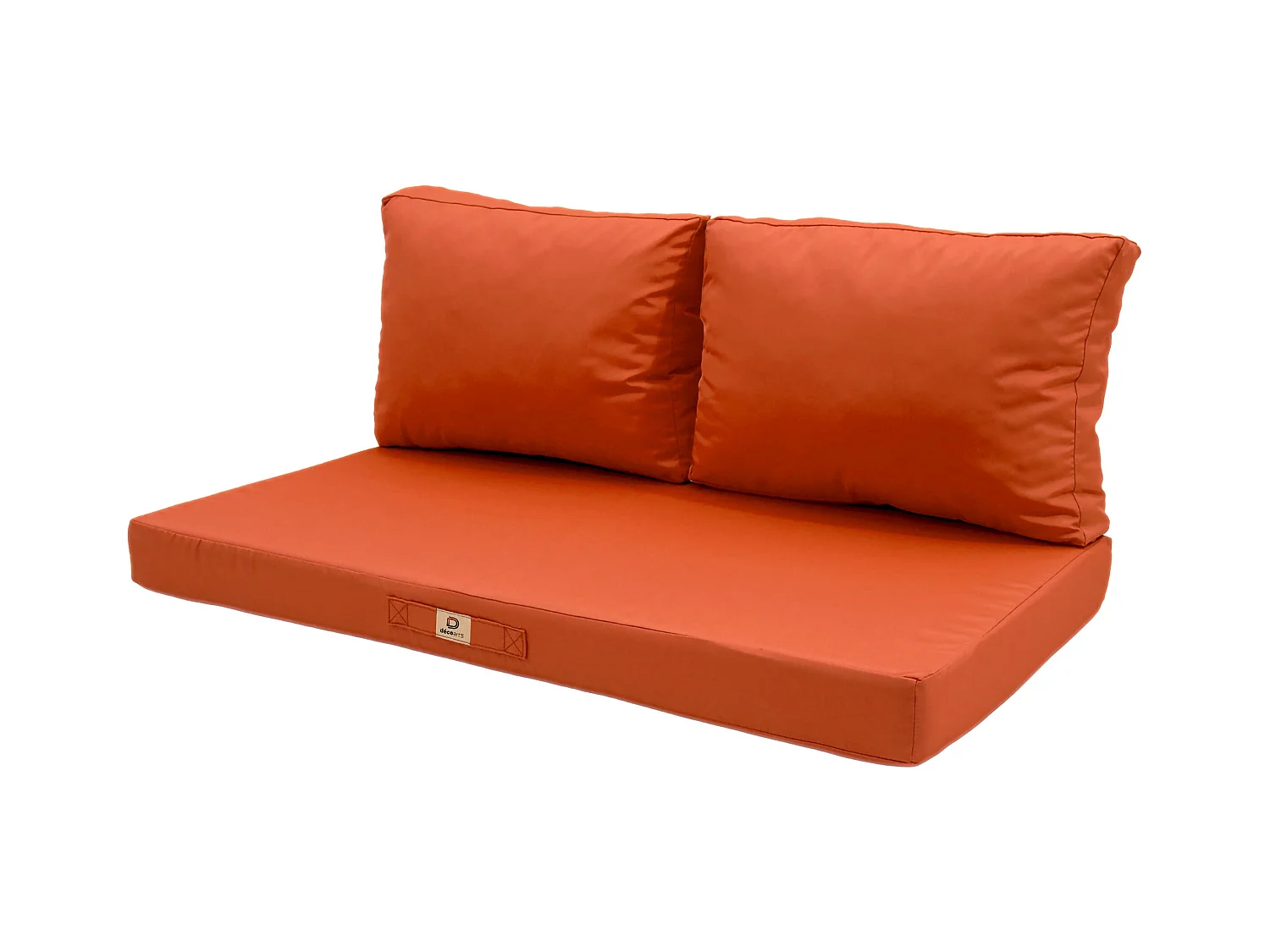 Coussins pour salon de jardin déhoussable 100x50cm Orange