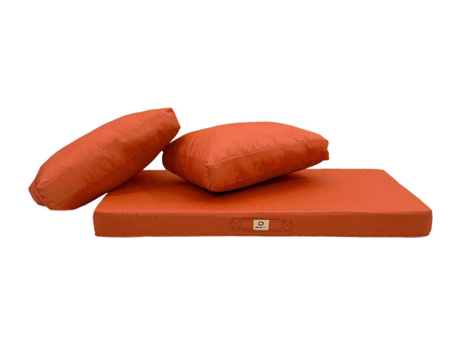 Coussins pour salon de jardin déhoussable 100x50cm Orange