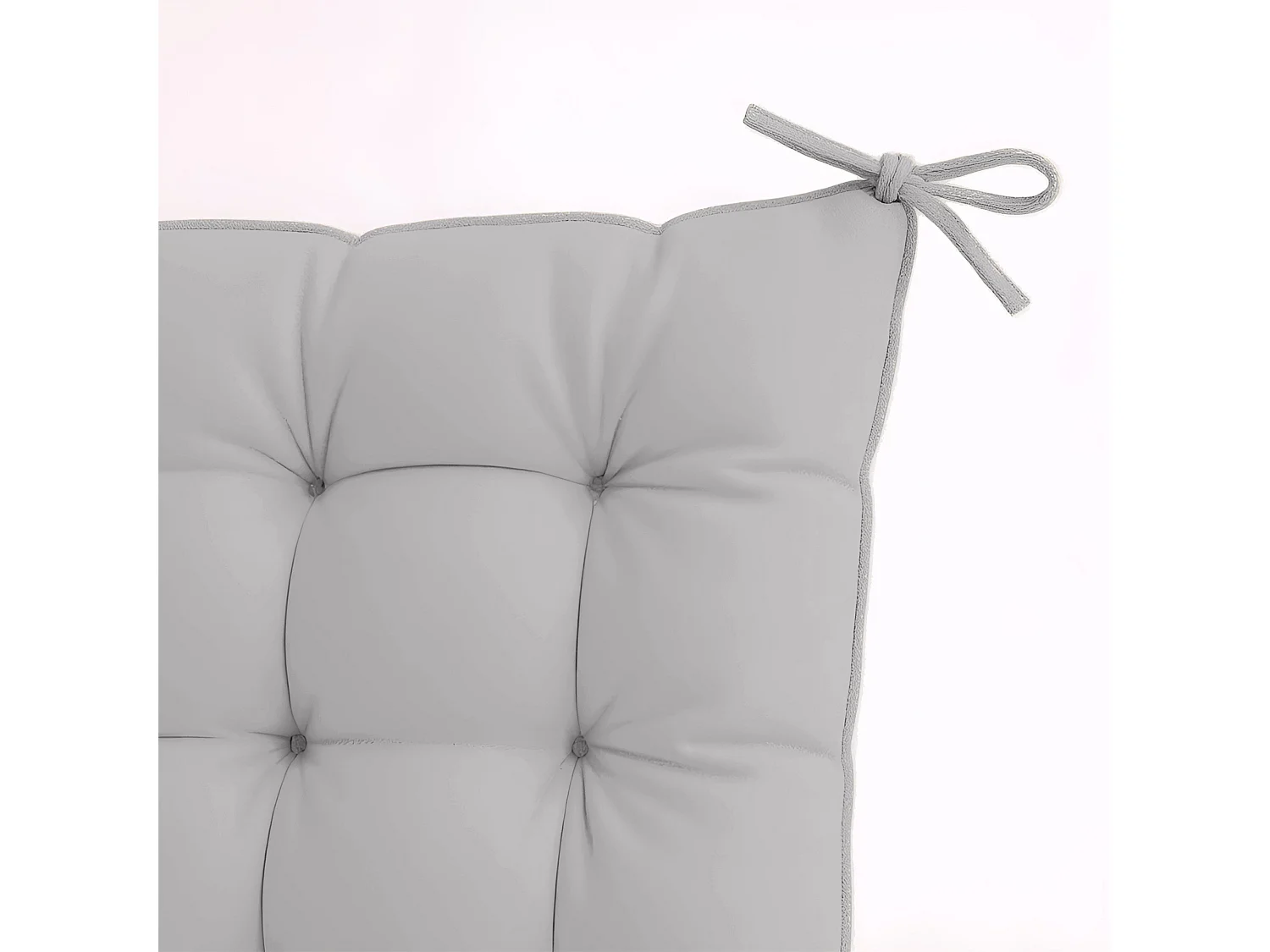 Lot de 4 Galettes de chaise 40 x 40 cm - Gris clair