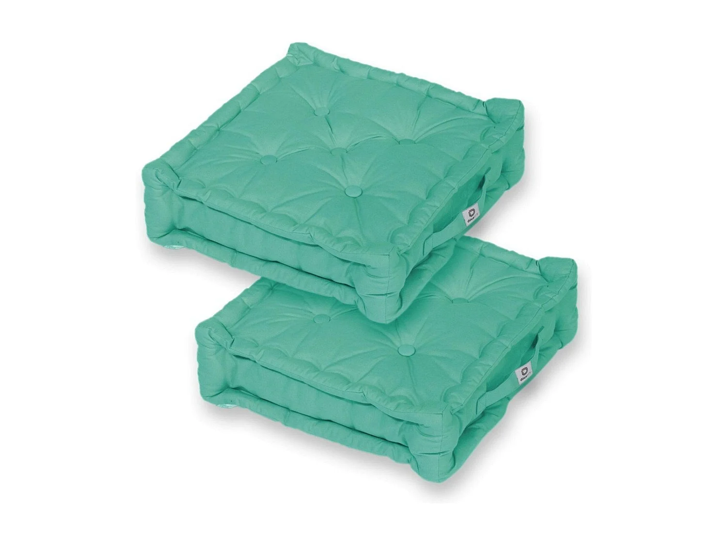 Coussin de sol lot de 2  - 50 x 50 cm Bleu Caraibes